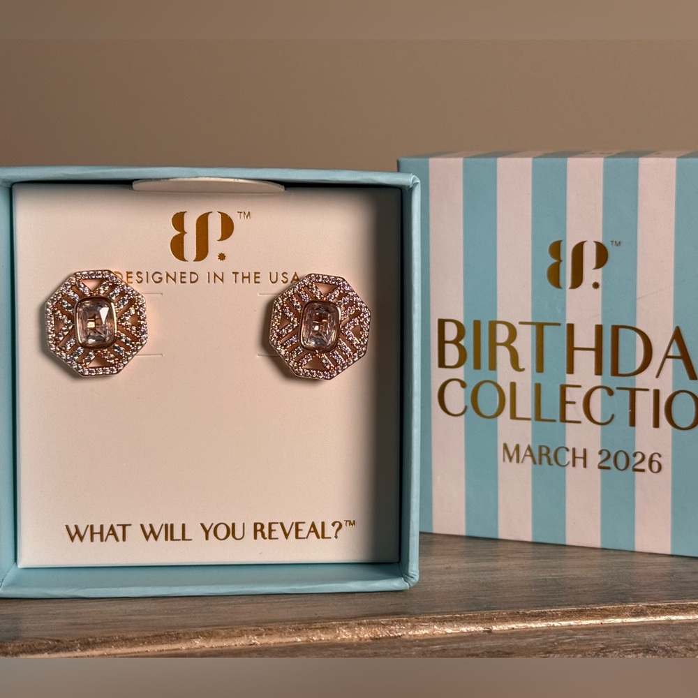 Bomb Party March 2026 Earrings “The Lilah Studs” Brand New!